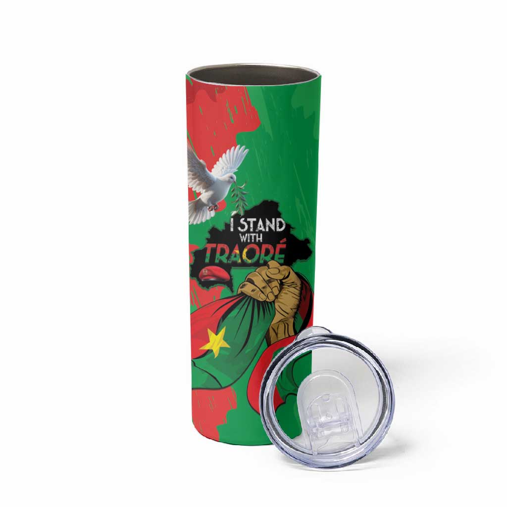 Burkina Faso I Stand With Traore Skinny Tumbler LT15