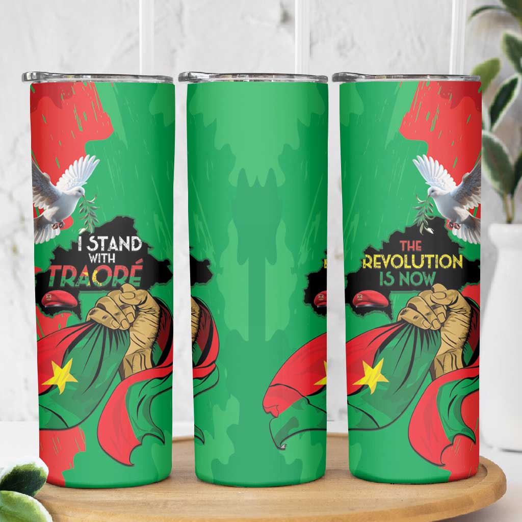 Burkina Faso I Stand With Traore Skinny Tumbler LT15