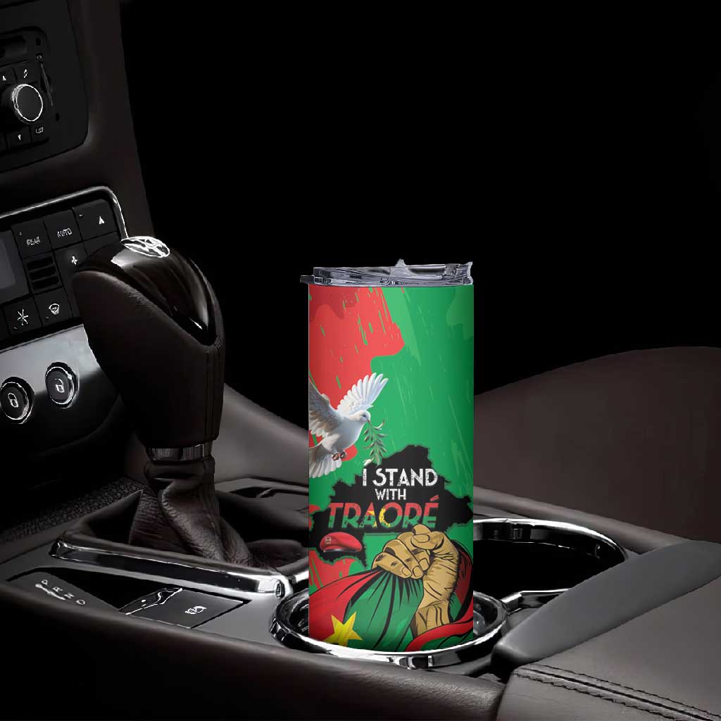 Burkina Faso I Stand With Traore Skinny Tumbler LT15