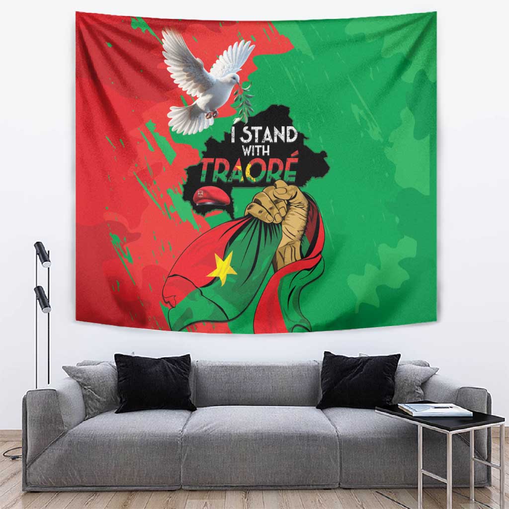 Burkina Faso I Stand With Traore Tapestry LT15