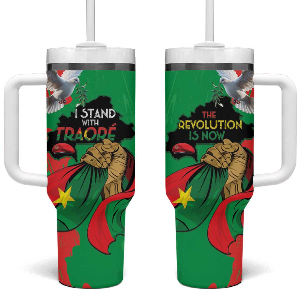 Burkina Faso I Stand With Traore Tumbler With Handle LT15