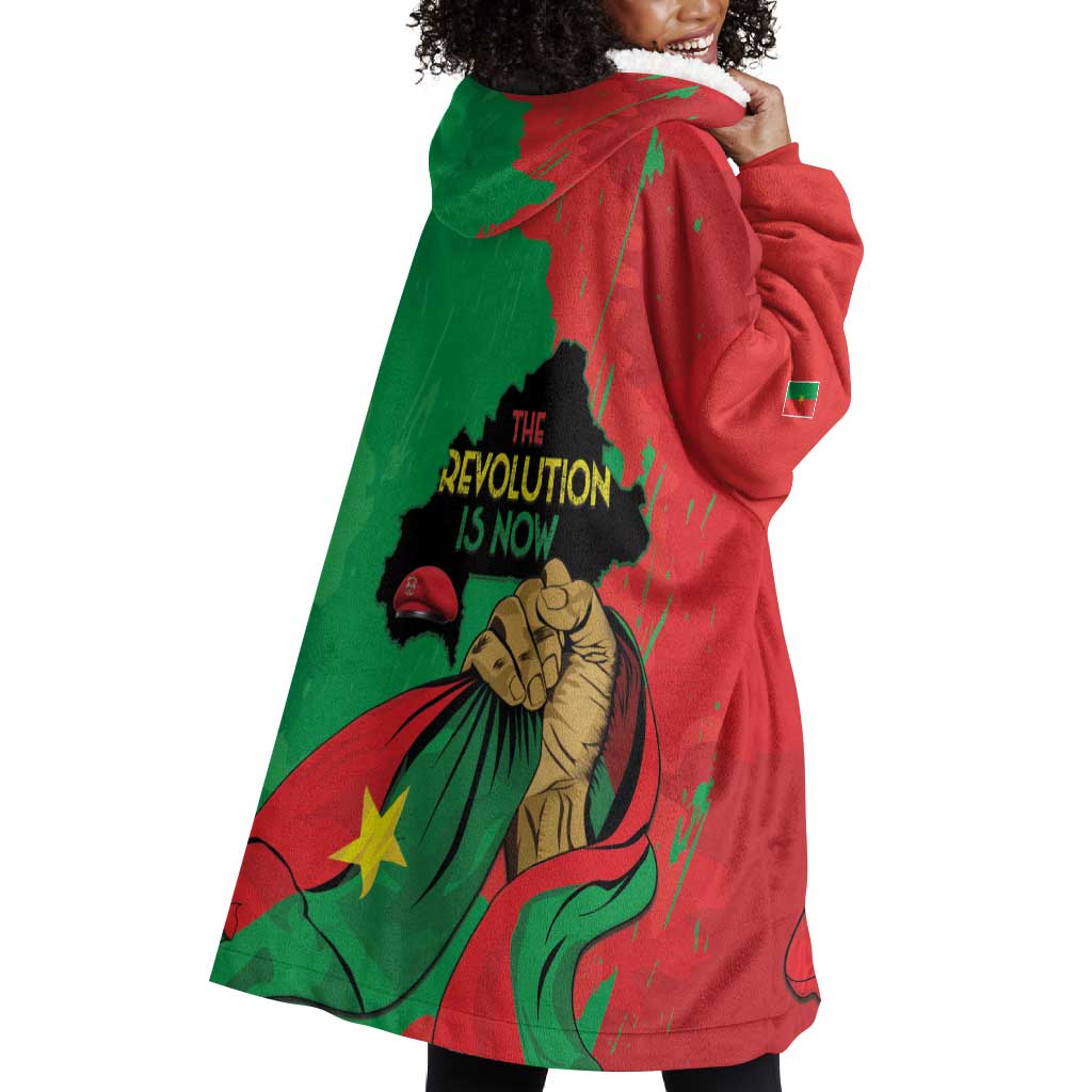 Burkina Faso I Stand With Traore Wearable Blanket Hoodie LT15