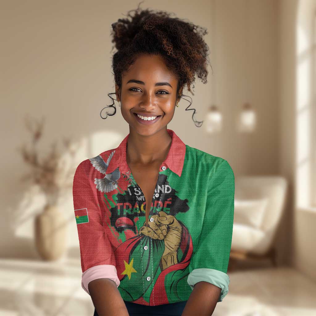 Burkina Faso I Stand With Traore Women Casual Shirt LT15