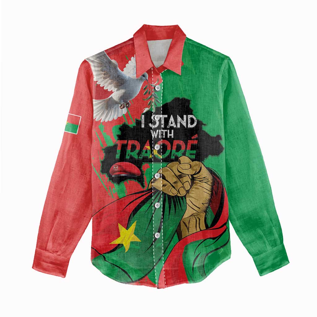 Burkina Faso I Stand With Traore Women Casual Shirt LT15