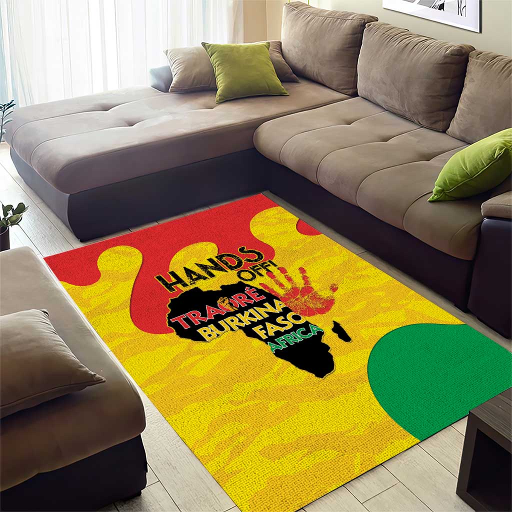 Hands Off Traore Burkina Faso Africa Area Rug Military Pattern LT15
