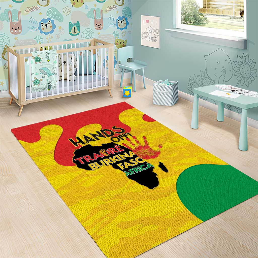 Hands Off Traore Burkina Faso Africa Area Rug Military Pattern LT15