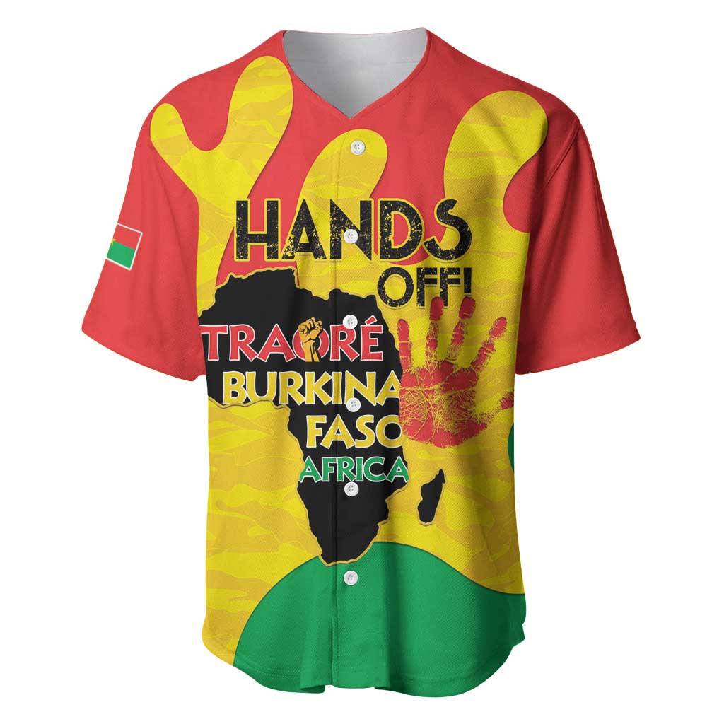 Hands Off Traore Burkina Faso Africa Baseball Jersey Military Pattern LT15