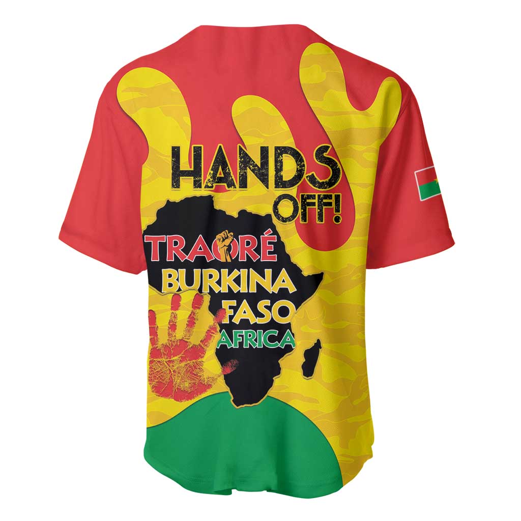 Hands Off Traore Burkina Faso Africa Baseball Jersey Military Pattern LT15