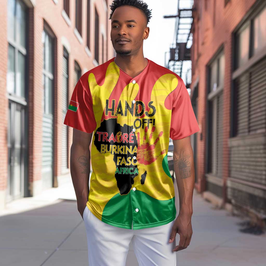 Hands Off Traore Burkina Faso Africa Baseball Jersey Military Pattern LT15