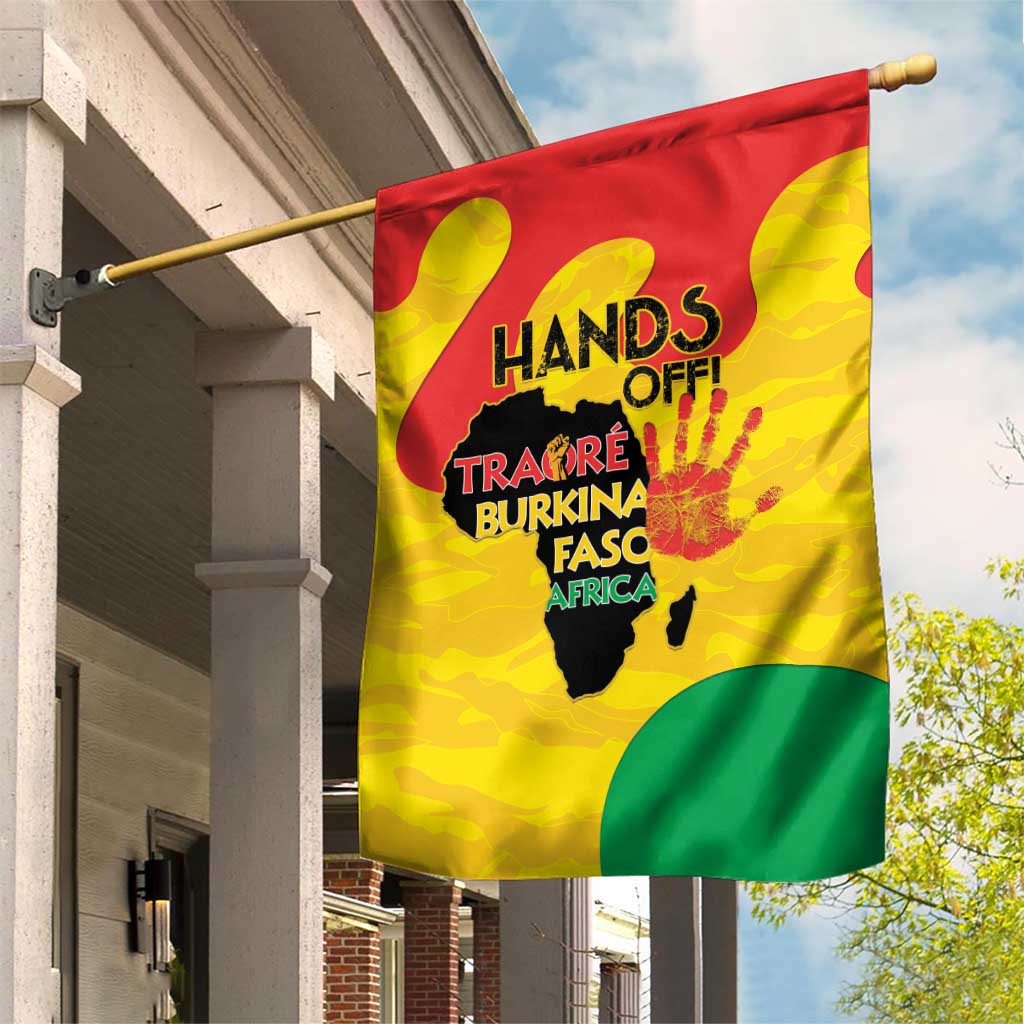 Hands Off Traore Burkina Faso Africa Garden Flag Military Pattern LT15