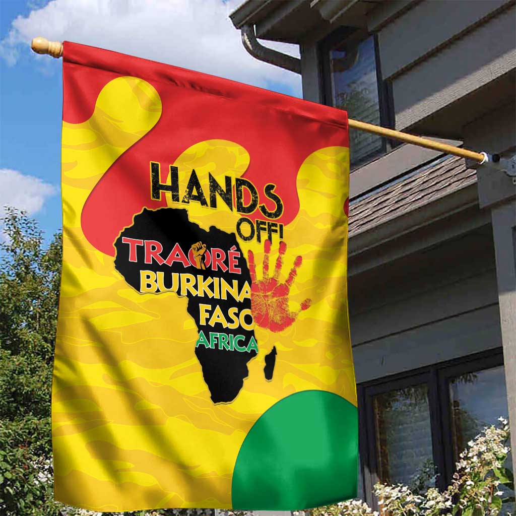Hands Off Traore Burkina Faso Africa Garden Flag Military Pattern LT15