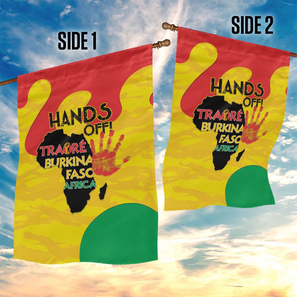 Hands Off Traore Burkina Faso Africa Garden Flag Military Pattern LT15