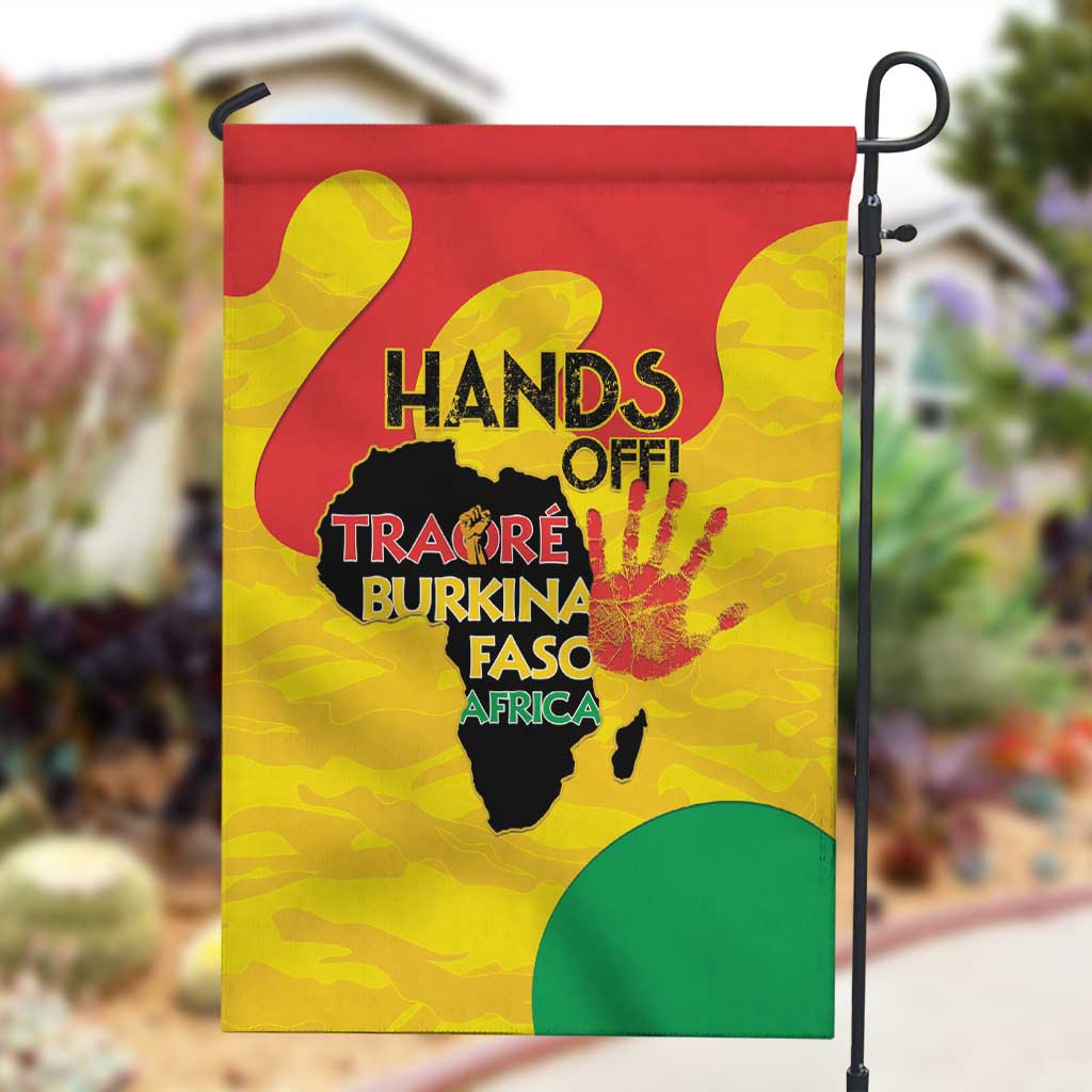 Hands Off Traore Burkina Faso Africa Garden Flag Military Pattern LT15