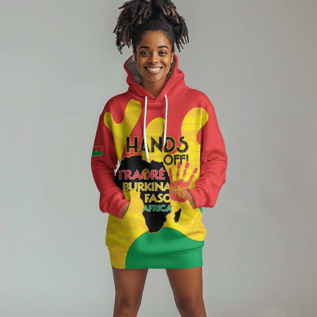 Hands Off Traore Burkina Faso Africa Hoodie Dress Military Pattern LT15