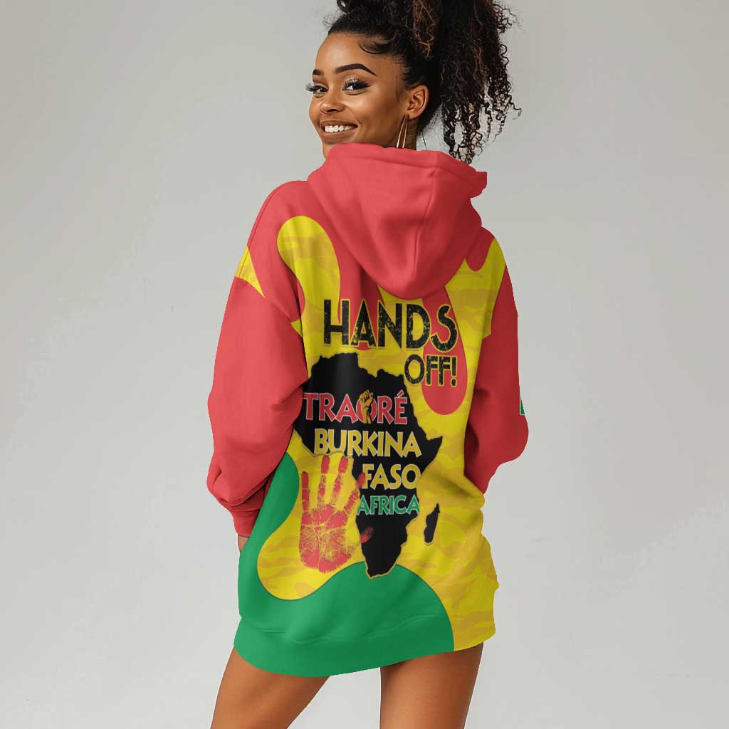 Hands Off Traore Burkina Faso Africa Hoodie Dress Military Pattern LT15