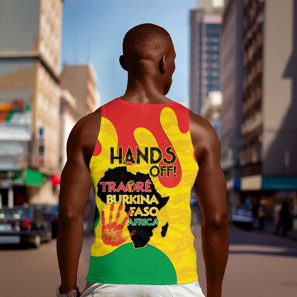 Hands Off Traore Burkina Faso Africa Men Tank Top Military Pattern LT15