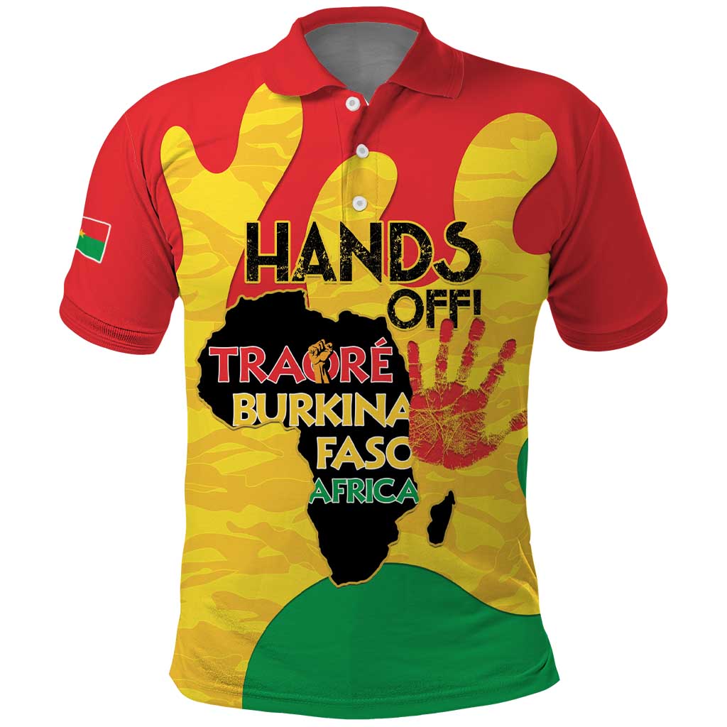 Hands Off Traore Burkina Faso Africa Polo Shirt LT15