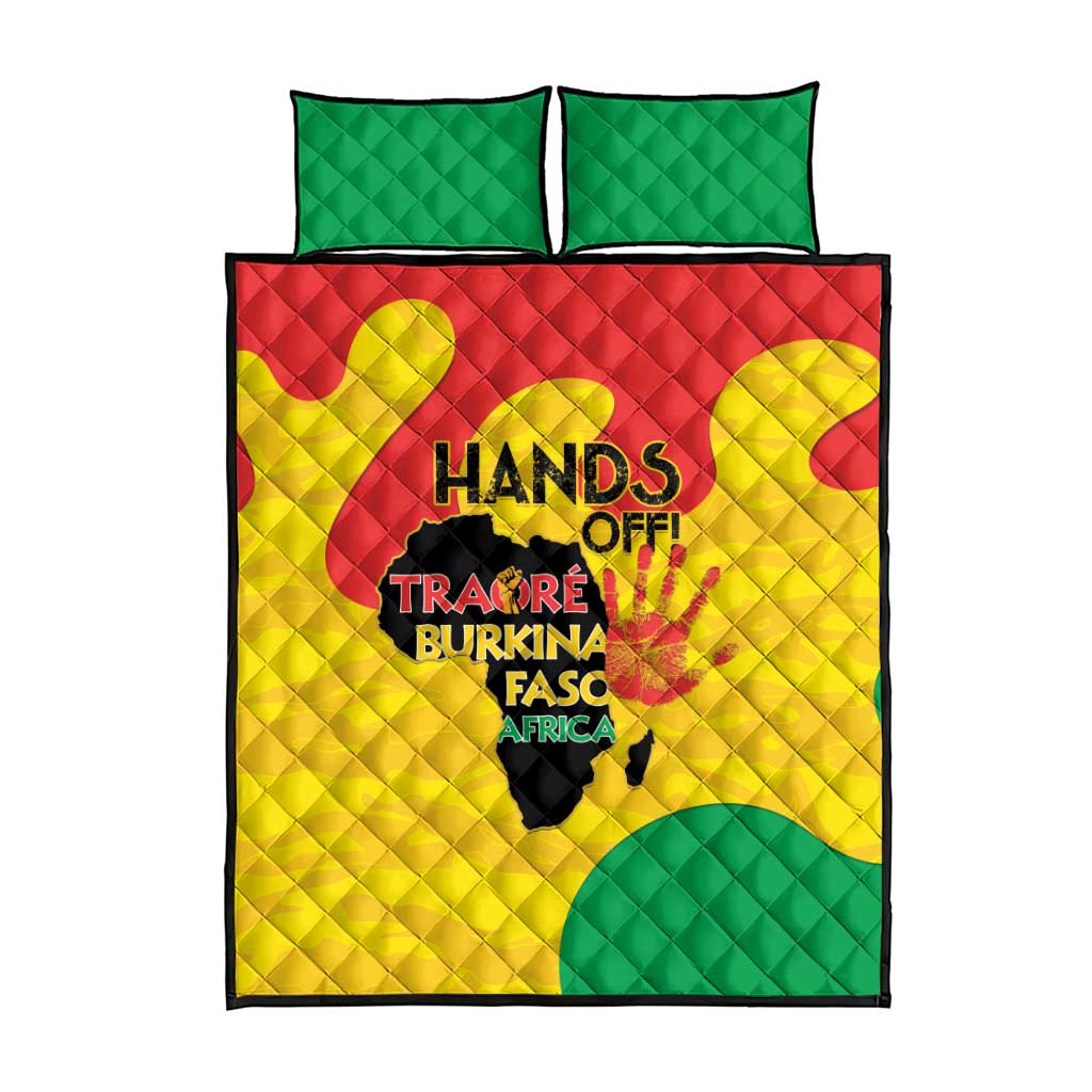Hands Off Traore Burkina Faso Africa Quilt Bed Set Military Pattern LT15