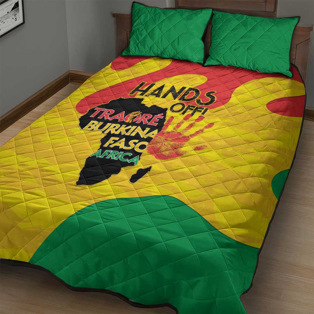 Hands Off Traore Burkina Faso Africa Quilt Bed Set Military Pattern LT15