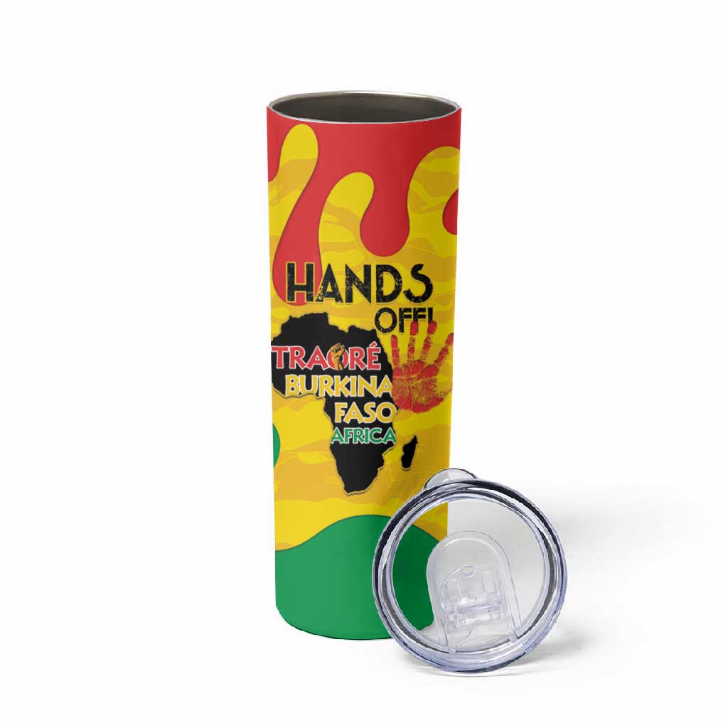 Hands Off Traore Burkina Faso Africa Skinny Tumbler Military Pattern LT15