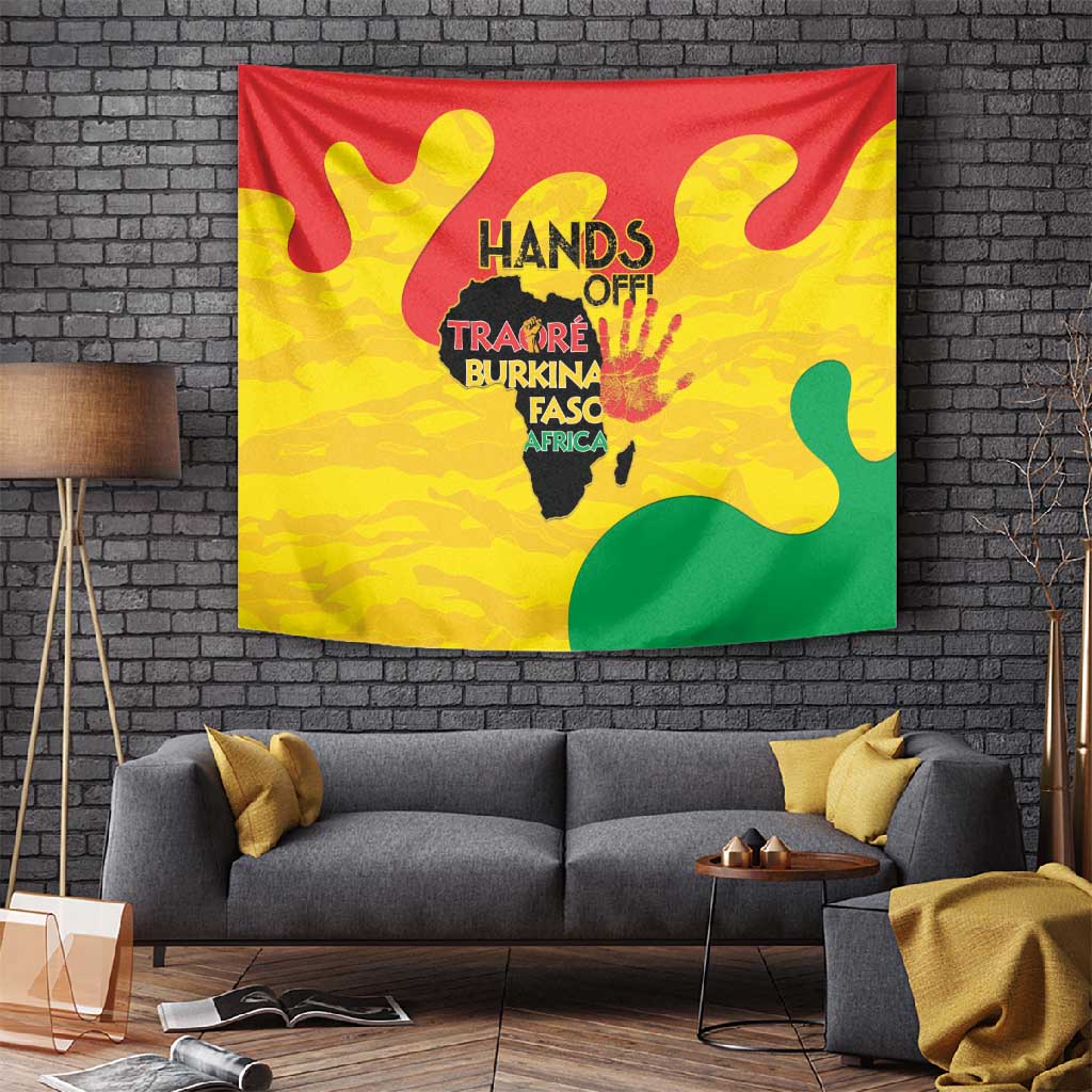 Hands Off Traore Burkina Faso Africa Tapestry Military Pattern LT15