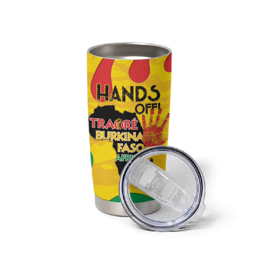Hands Off Traore Burkina Faso Africa Tumbler Cup Military Pattern LT15