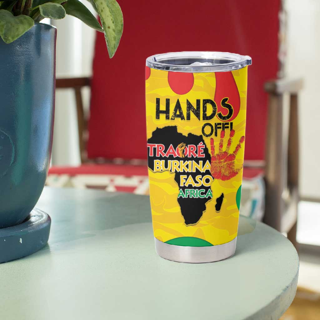 Hands Off Traore Burkina Faso Africa Tumbler Cup Military Pattern LT15