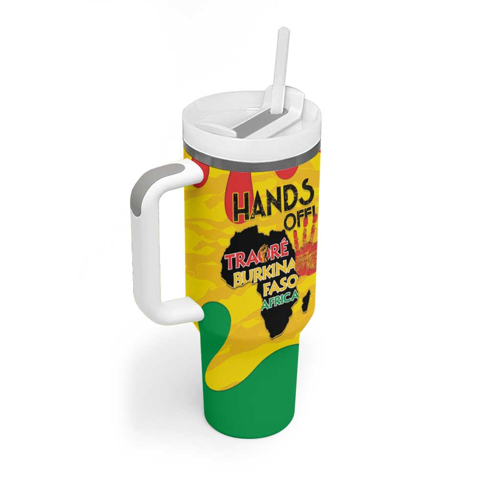Hands Off Traore Burkina Faso Africa Tumbler With Handle Military Pattern LT15
