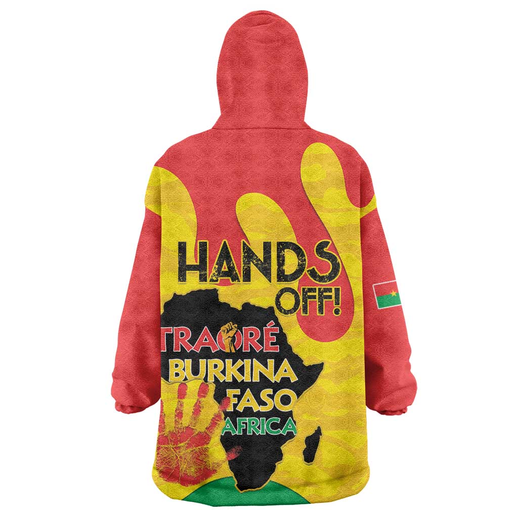 Hands Off Traore Burkina Faso Africa Wearable Blanket Hoodie Military Pattern LT15