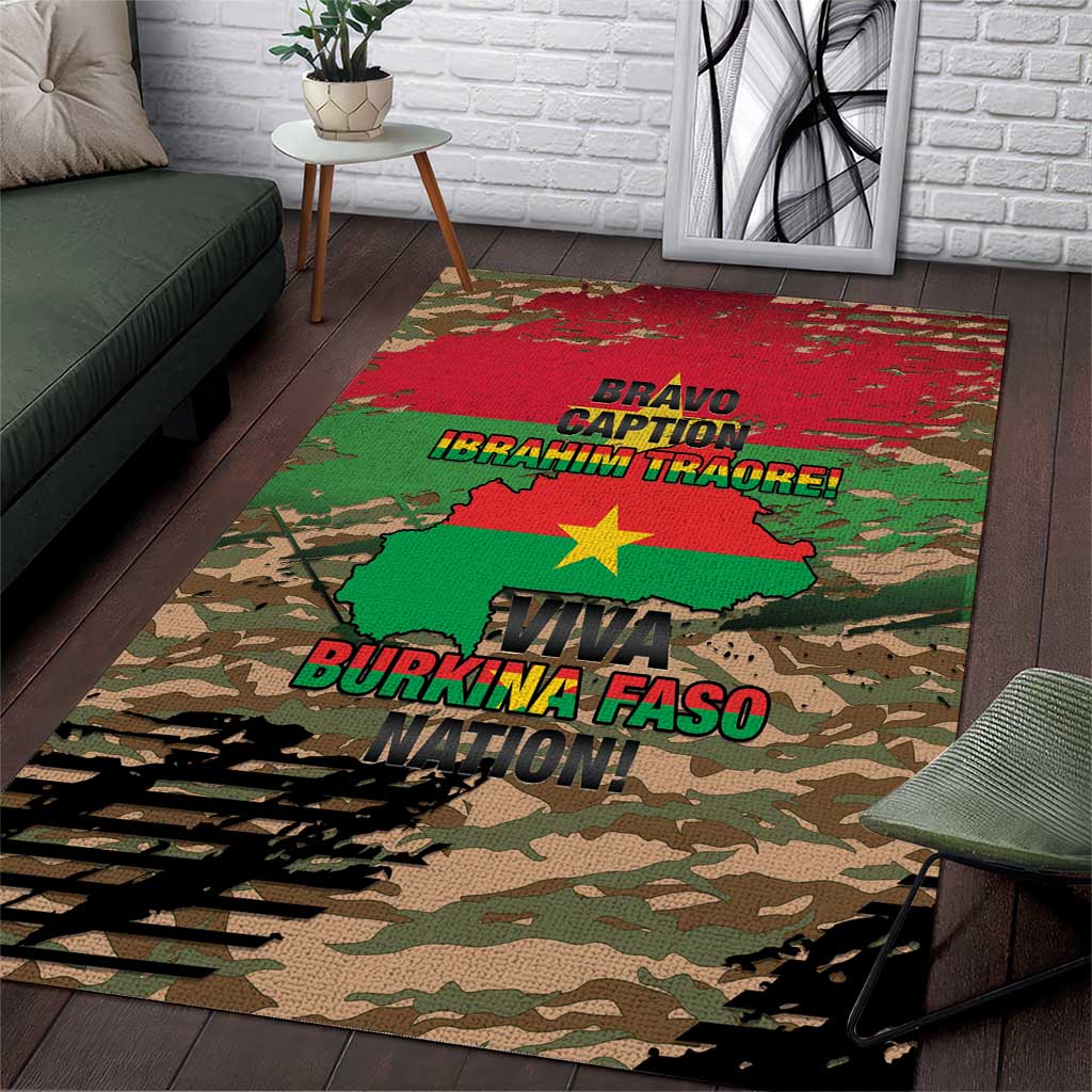Bravo Caption Traore! Viva Burkina Faso Nation! Area Rug LT15