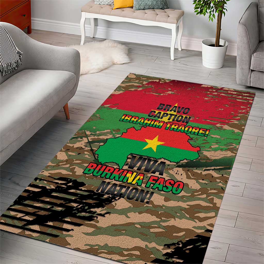 Bravo Caption Traore! Viva Burkina Faso Nation! Area Rug LT15