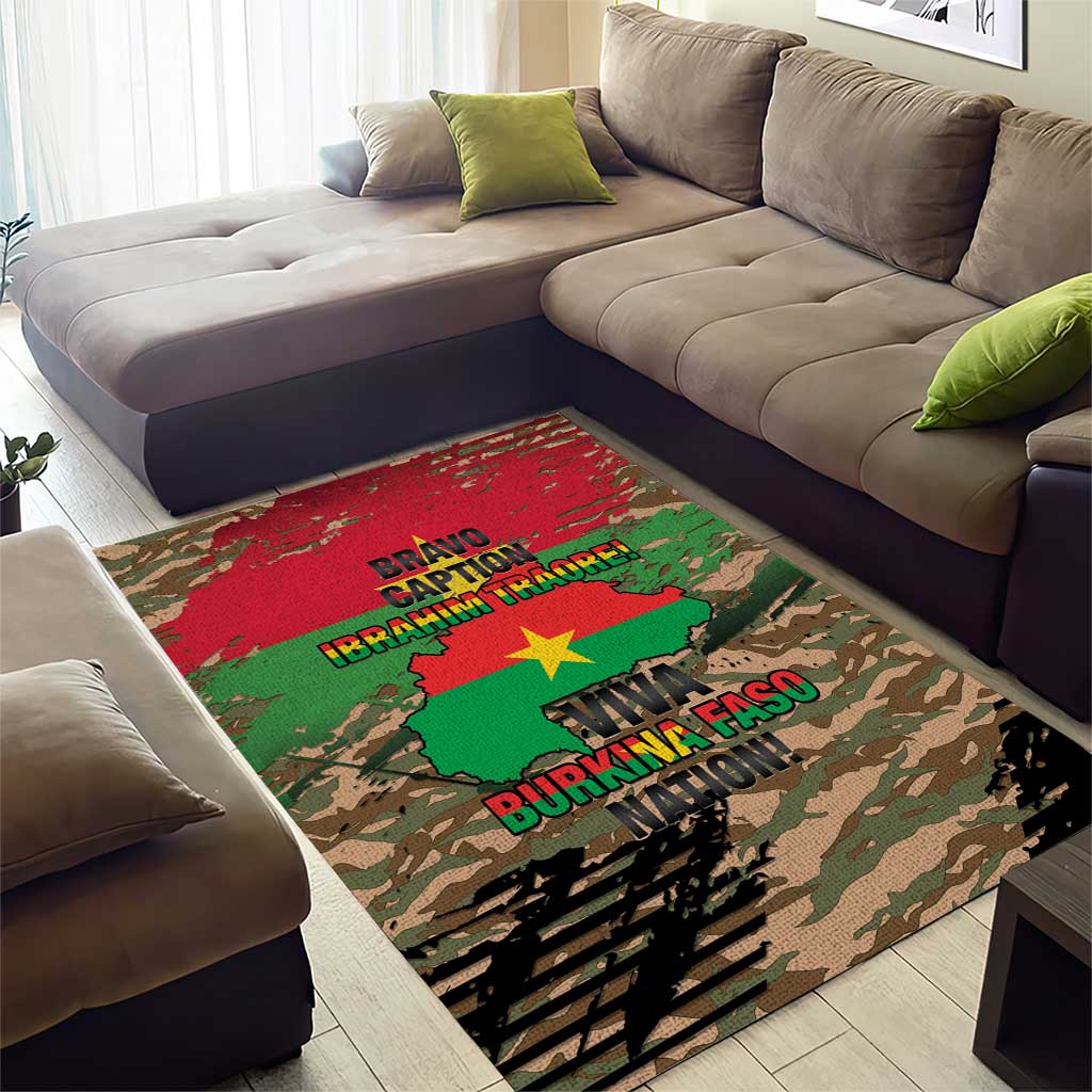 Bravo Caption Traore! Viva Burkina Faso Nation! Area Rug LT15