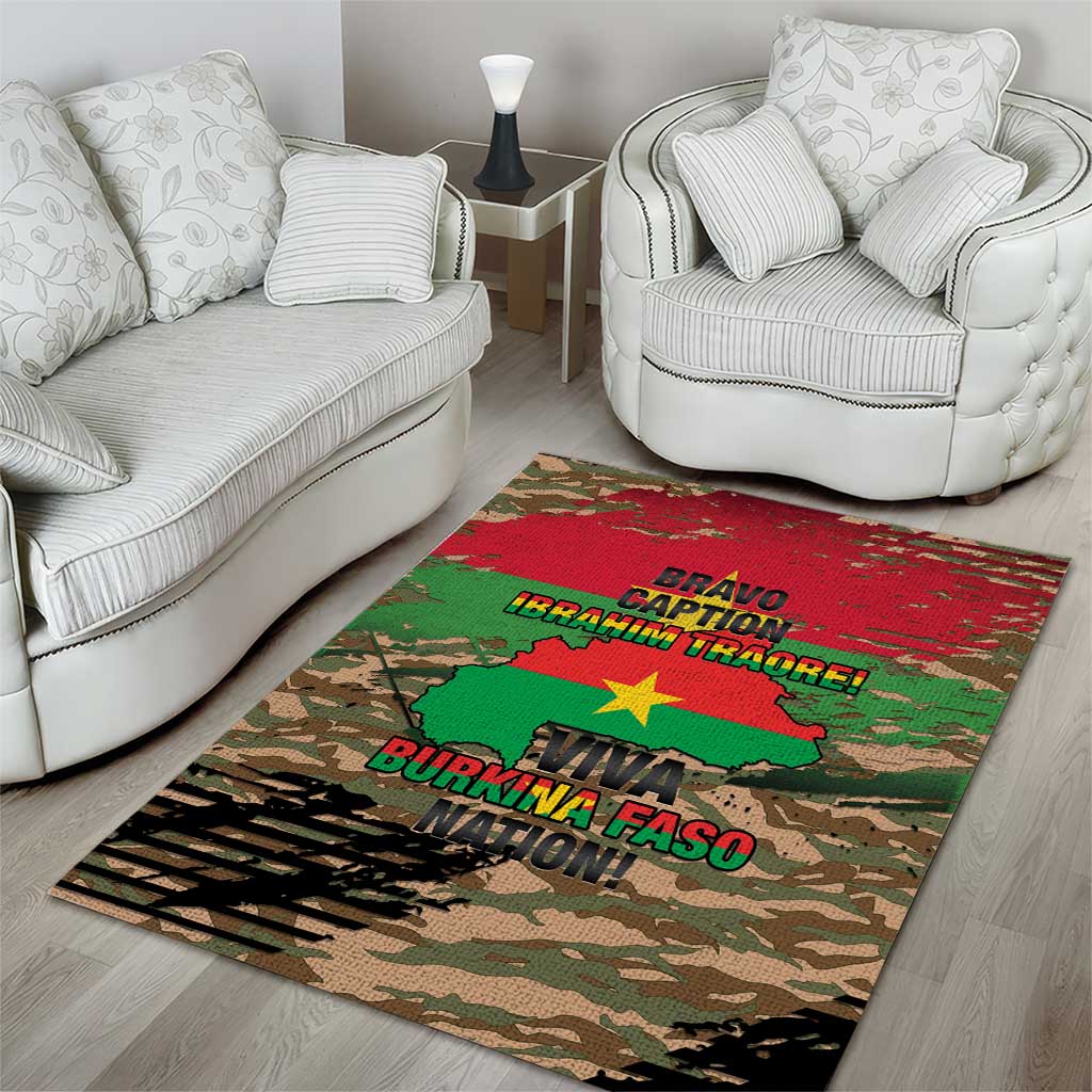 Bravo Caption Traore! Viva Burkina Faso Nation! Area Rug LT15