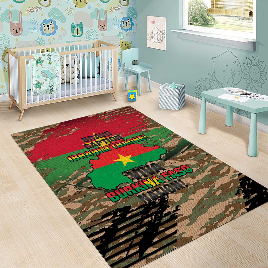Bravo Caption Traore! Viva Burkina Faso Nation! Area Rug LT15