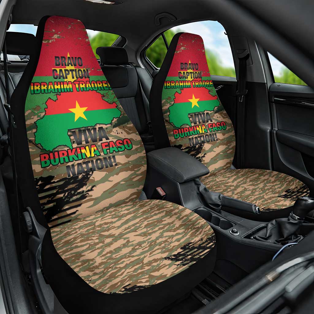 Burkina Faso Military Car Seat Cover Bravo Caption Traore! Viva Burkina Faso Nation! LT15