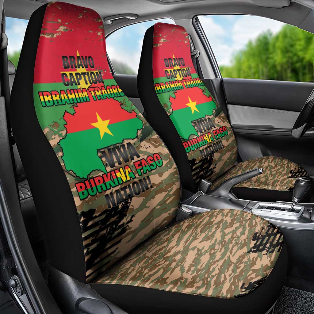 Burkina Faso Military Car Seat Cover Bravo Caption Traore! Viva Burkina Faso Nation! LT15