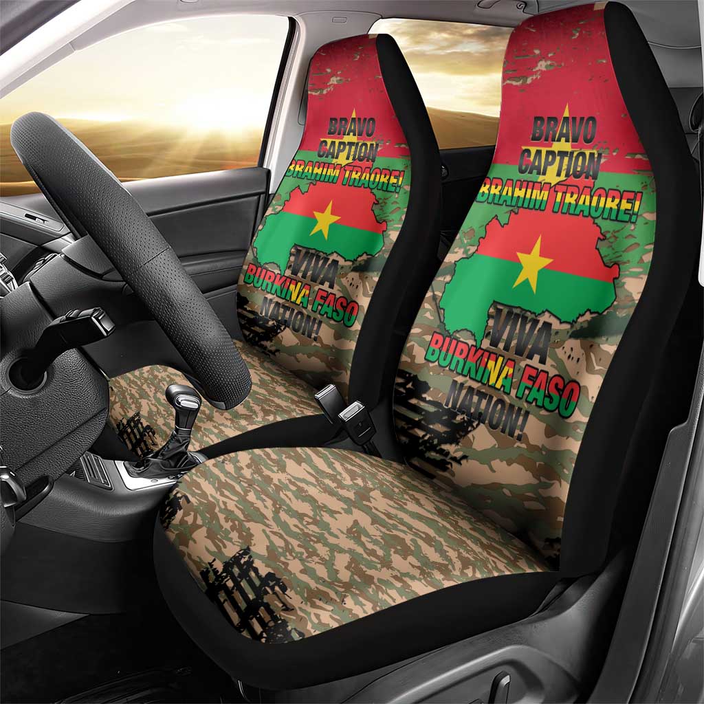 Burkina Faso Military Car Seat Cover Bravo Caption Traore! Viva Burkina Faso Nation! LT15