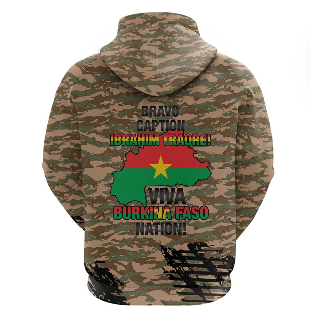 Burkina Faso Military Hoodie Bravo Caption Traore! Viva Burkina Faso Nation! LT15