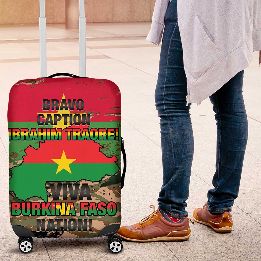 Burkina Faso Military Luggage Cover Bravo Caption Traore! Viva Burkina Faso Nation! LT15