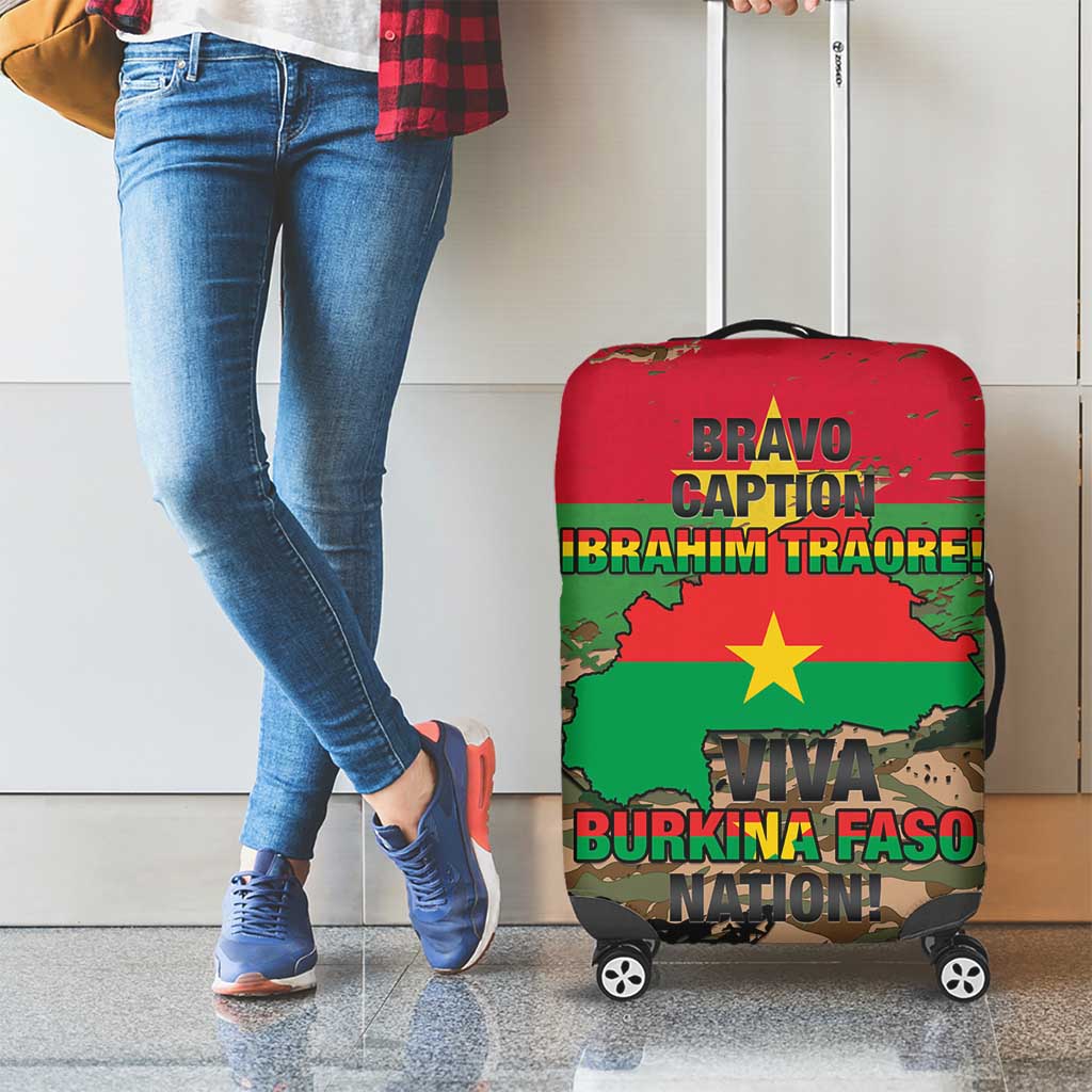 Burkina Faso Military Luggage Cover Bravo Caption Traore! Viva Burkina Faso Nation! LT15