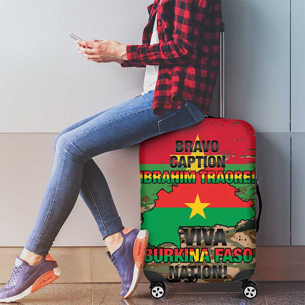 Burkina Faso Military Luggage Cover Bravo Caption Traore! Viva Burkina Faso Nation! LT15