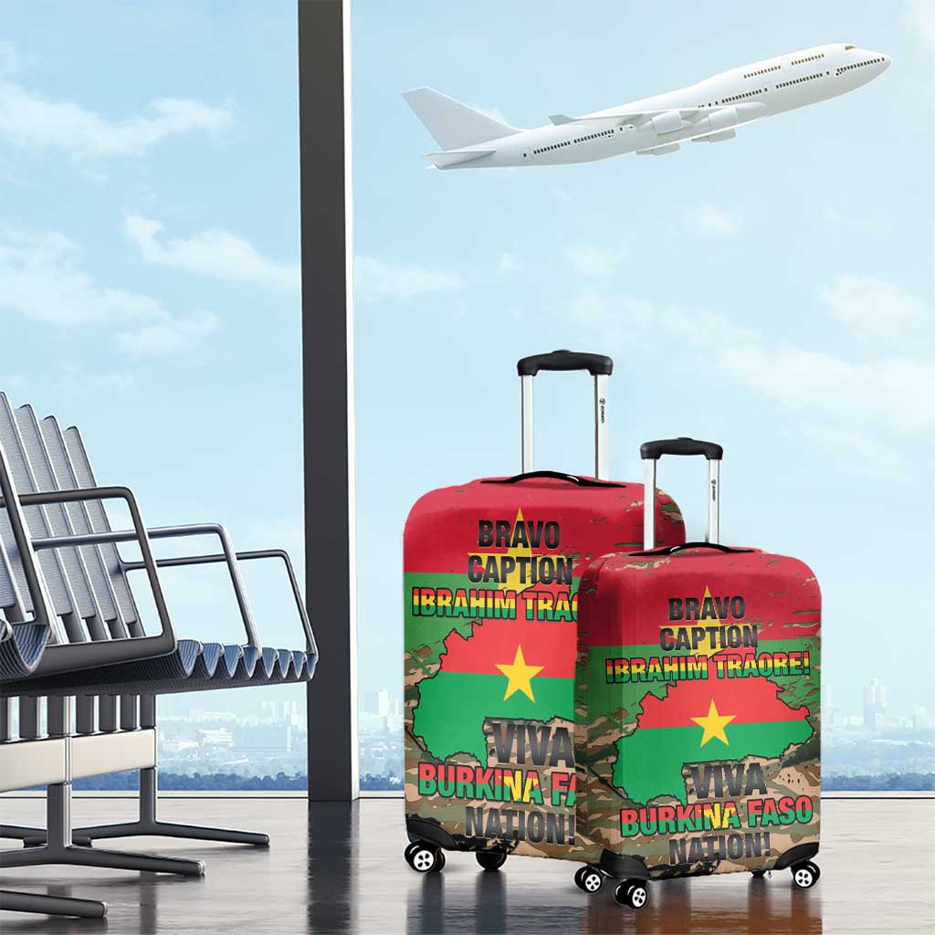 Burkina Faso Military Luggage Cover Bravo Caption Traore! Viva Burkina Faso Nation! LT15
