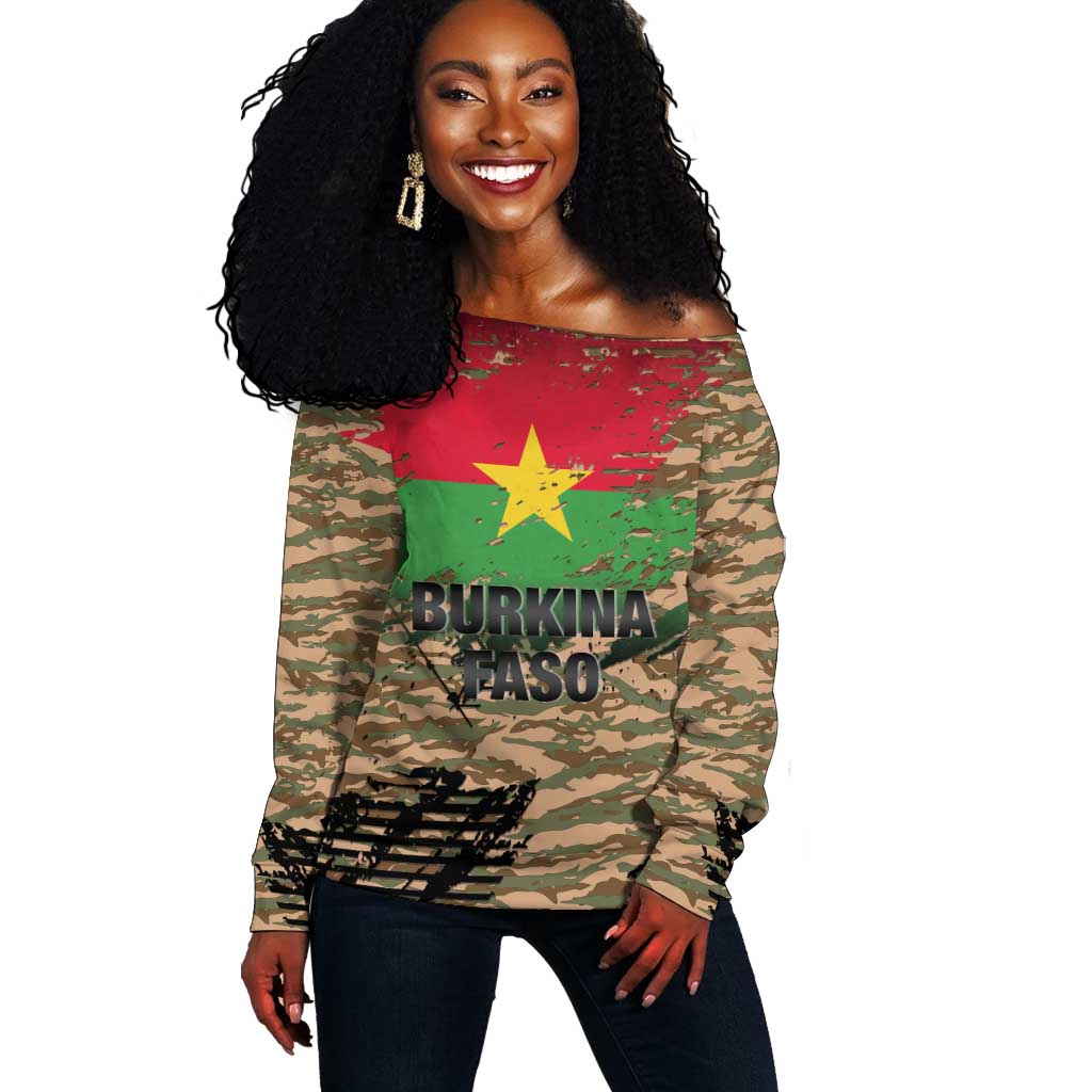 Bravo Caption Traore! Viva Burkina Faso Nation! Off Shoulder Sweater LT15