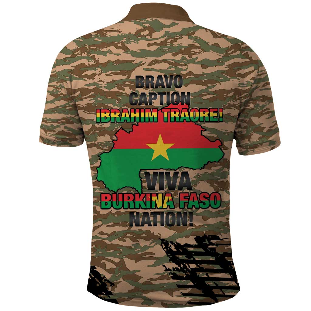 Burkina Faso Military Polo Shirt Bravo Caption Traore! Viva Burkina Faso Nation! LT15