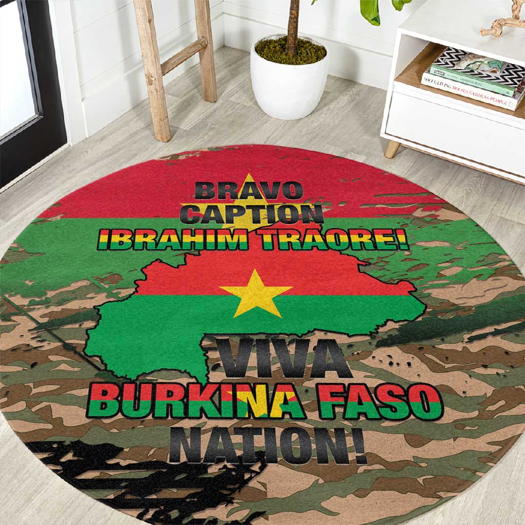 Bravo Caption Traore! Viva Burkina Faso Nation! Round Carpet LT15
