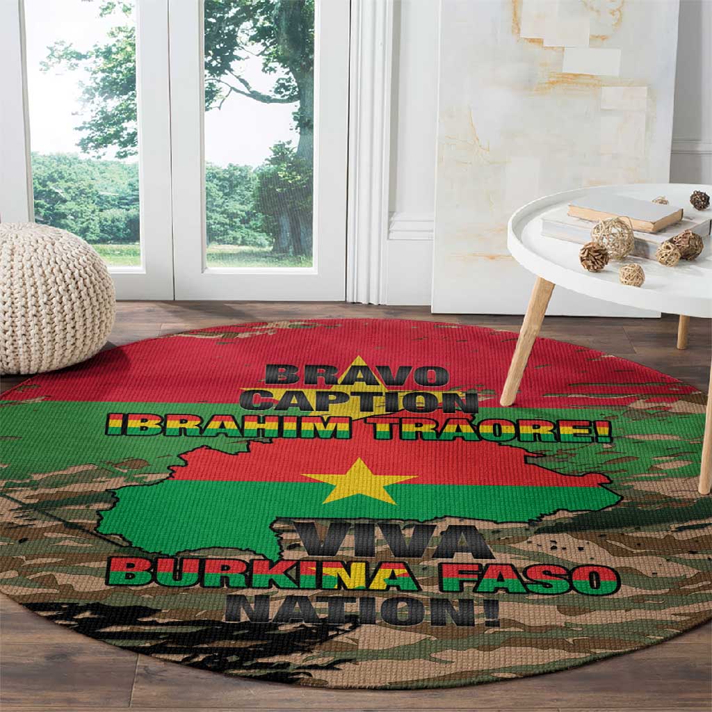 Bravo Caption Traore! Viva Burkina Faso Nation! Round Carpet LT15