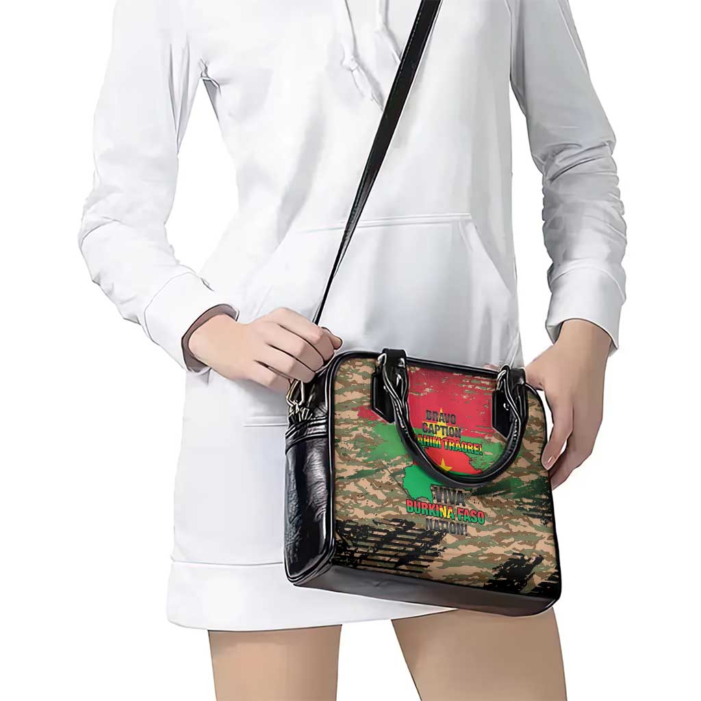Burkina Faso Military Shoulder Handbag Bravo Caption Traore! Viva Burkina Faso Nation! LT15