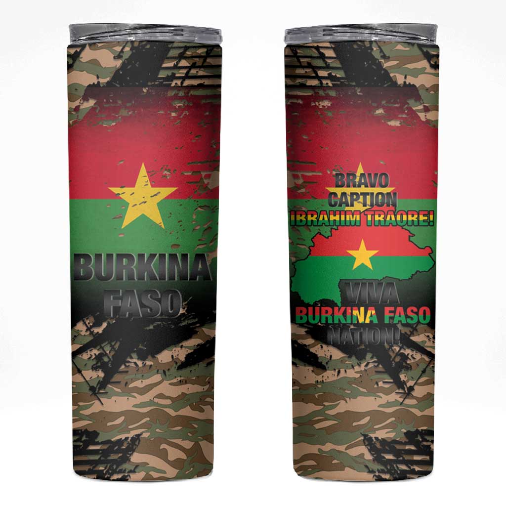 Bravo Caption Traore! Viva Burkina Faso Nation! Skinny Tumbler LT15