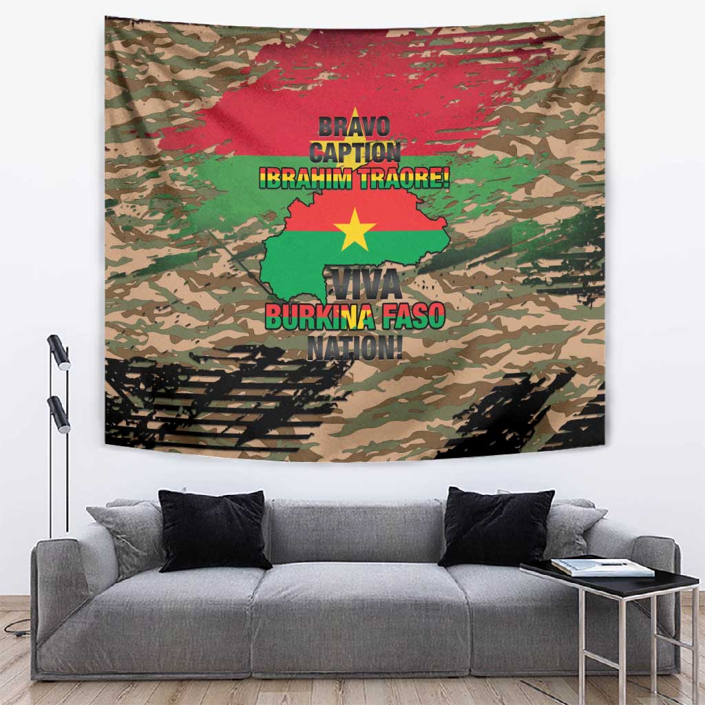 Bravo Caption Traore! Viva Burkina Faso Nation! Tapestry LT15