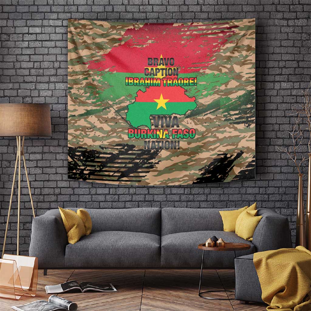 Bravo Caption Traore! Viva Burkina Faso Nation! Tapestry LT15
